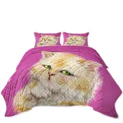 Kids Cats Designs Blushing Little Girl Kitten Coverlet