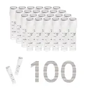 Cryovials Sterile Tubes 2ml Lab Vials with Caps Cryovial for Low Temperature Storage, Case of 100 Transparent