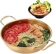 Korean Ramen Pot - Versatile Cookware Ramen Cooker, Soup Pot, Korean Instant Noodles Pot, Japanese Style Ramen Pot, Small Stainless Steel Ramen Pasta Pots for Cooking Soups Noodles Pasta
