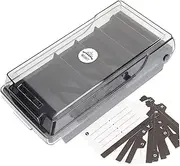 BUTIFULSIC Index Card Holder Box Sturdy Note Card Storage with Snap Closure Compact Flash Card Case for Organizing Business Cards Addresses Important Records Portable Design for Easy