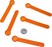 1/8 Teaspoon Measuring Spoon, 1/8 tsp Scoop Equals 0.625 CC (A Pinch) BPA-Free Scoop For Powders - FitPowders (5, Orange)
