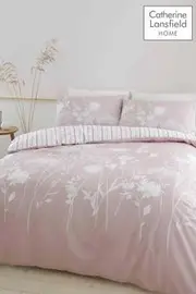 Catherine Lansfield Blush Pink Meadowsweet Floral Reversible Duvet Cover Set (A00051) | $35 - $70