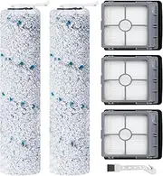 [Jegehoyo] Brush Roll Filter Replacement Parts for Bissell CrossWave X7 Plus Cordless Pet 2955N, 3479N Wet and Dry Vacuum Cleaner, 2 Brush Rollers, 3 HEPA Filters, 1 Cleaning Brush