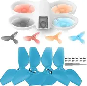 Propellers for DJI NEO, Replacement Low-Noise and Quick-Release Blades Props Wings Compatible with DJI Neo Drone Accessories, 4 Pcs Colorful Propellers (Blue)
