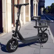 12" Electric Scooter 1200W 50KM/H 50KM Foldable Commuter Portable E-Bike w/Seat