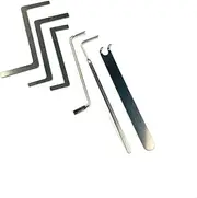 Lock Pick Tensioner Locksmith Crowbar Set with 1pcs Car Pick Tension Tool Push Rod Kit for Opening (6pcs)