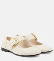 [Bottega Veneta] Bottega Veneta Astaire leather Mary Jane flats AU 11 white