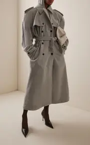 [Marie Adam-Leenaerdt] Hooded Jersey Trench Coat