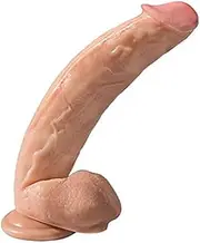 Realistic Dildo, 12 Inch Silicone Huge Handsfree with Strong Suction Cup Flexible Dong Female Masturbator Big Cock for Vaginal G-spot Masturbation Massage Stick Dilldoo for Lady