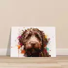 Chocolate Labradoodle Wall Art Canvas Unframed Print Art