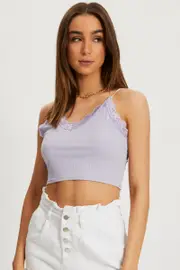 Purple Top Cami Lace - Size L, Women's Trial Jersey