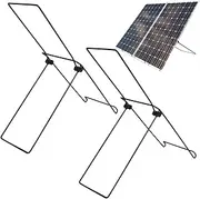 2pack Solar Panel Brackets,Portable Solar Panel Stand Multi-Functional Solar Panel Brackets , 304 Stainless Steel Tool-fr ee Installation ,Folding Panel Mount Brackets Adjustable for RV, Roof, Boat