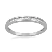 9ct White Gold Diamond Channel Eternity Ring