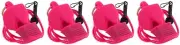 Fox 40 Classic Official CMG 3-Chamber Pealess Whistle + Lanyard, Pink (4-Pack)