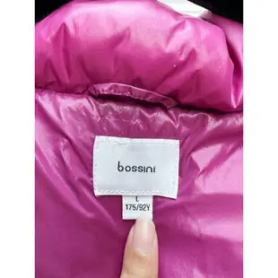 秋冬新品上市！BOSSINI 羽絨外套 L號 超美桃紅色超輕量羽絨超保暖百搭 立體剪裁修身顯瘦 可拆式帽子 