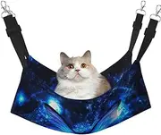 EdWal blue butterfly print Soft Sleeping Hammock Cat Hammock for Cage Hanging,Pet Hammock Bed Adjustable for Small Animals
