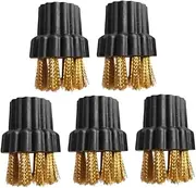 Healvian 5pcs Household Appliance Brush Head Cleaning Machine Accessory Multi-Purpose Brush for Steam Cleaning Machine Suitable for Home Use