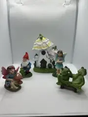 Fairy Gnome Garden Lot Mini Figurines Statue Indoor Outdoor Yard Art Frogs DIY