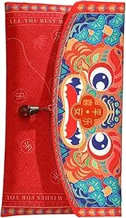 SHOWERORO Traditional Chinese Style Red Envelope 2023 Money Bag for Spring Festive Key Tags Envelopes Chinese New Year