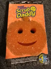 Scrub Daddy Halloween Limited Edition Pumpkin Sponge Orange Fall New In Box