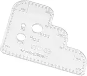 1 Piece Leather Craft Clear Acrylic Cutting Circle Corner Stitching Stencil Template - Clear, 4mm Creative and Exquisite Workmanship Durable Processed