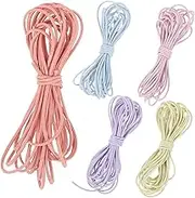 Healeved 5Pcs Elastic Beading Cord Stretchy Strings for Jewelry Hair Ties Crafts Each Pastel Versatile and Easy to Use
