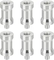 uxcell Camera Spigot Screws Converter M8 Female to M6 Male, 6 Pack Tripod Screw Adapter Spigot Stud for Light Stand Hot Shoe Cold Shoe Adapter Ball Head Flash, Silver