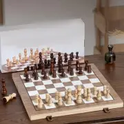 Wooden Chess Set Chess and Checkers Set Wood Chess Board