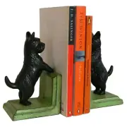 Cast Iron Scotty Bookends Retro Book Ends Black Dog Scottish Terrier Scottie