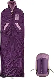 Adult Camping Sleeping Bag Reversible Envelope Design 10-20°C Suitable Nylon Lightweight Compressible for Backpacking Hiking Travel Purple