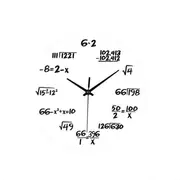 ECY022 Creative Science Mathematics Word Formula Wall Clock For Home Office Decorations