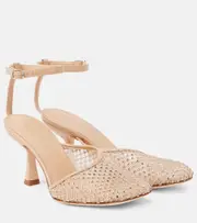 [Christopher Esber] Christopher Esber Minette 80 crystal-embellished pumps UK 6 gold