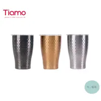 在飛比找蝦皮購物優惠-《有。餐具》Tiamo 真空錘紋陶瓷杯 保溫杯 不鏽鋼 鈦黑