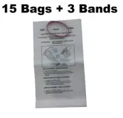 15 Wet Dry Vacuum Bag for Workshop WS01025F Shop Vacuum Filter Bags with Band