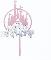 Up to 20pcs Princess Cake Topper Castle Cupcake Party Birthday Supplies Pink, Perfect for Kids' Party Decorations