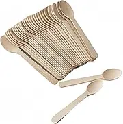 Biodegradable Compostable Wooden Spoons - 48 Pieces Disposable 6.25" Eco-Friendly Utensils for Parties,Picnics,Catering and Travel