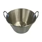 Cazo Stainless Steel 27.5" Caso Para Carnitas Comal Fry Pot Pan Wok