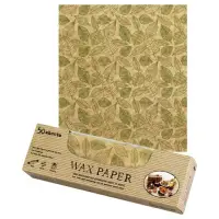 在飛比找momo購物網優惠-【WAX PAPER】食品包裝紙 防油蠟紙 綠葉(日本製)