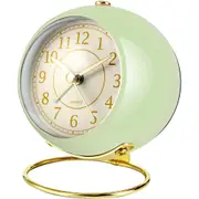 Silent Non-Ticking Vintage Alarm Clock with Night Light Battery Operated Classic Table Desk Clocks for Bedroom Living Room Bedside Indoor Decor