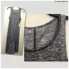 JUICY COUTURE Womens Medium Dress Hi-Low Heather Gray Trim Accent Sleeveless NWT