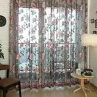 Restaurant Curtain Panel Drape Home Tulle Valances Voile Wall Coffee shop
