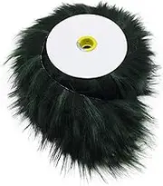 Furryvalley Faux Fur Trim Raccon Fox Fur Ribbon Craft Furry Stripe for Slippers Slides Fringe 2 Yards (Blackish Green)