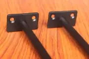 4 Pack 6" Black Steel Tube Floating Shelf Bracket Blind Shelf Supports Hidden Br