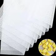 8Pcs Food Fruit Dryer, Silicone Dehydrator Sheets, Steamer Mesh Mats for Food Dehydrator and Freeze Dryer, Reusable Non Stick Fruit Dehydrator Sheets, Dehydrator Tray Liner, Baking Mats