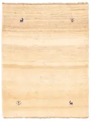 Traditional Hand-Knotted Tribal Carpet 3'5" x 4'5" Wool Area Rug