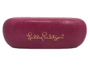 NEW Lilly Pulitzer Hard Hot Pink Faux Snakeskin Eyeglasses Clamshell Case