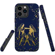 For iPhone 14 Pro Max Case Tough Protective Cover, Gemini Drawing