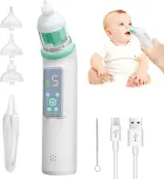Electric Nasal Aspirator, Baby Nose Cleaner with 5 Suction Levels and 3 Silicone