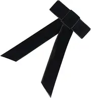NOLITOY Safe Fashionable Black Satin Bowknot Hair Clips Large Hair Pins for Girls for Parties Christmas