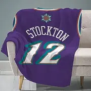 Sleep Squad Utah Jazz John Stockton 60” x 80” Raschel Plush Blanket – an NBA Throw